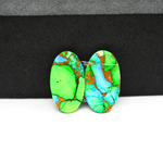 Peacock Dahlia composite pair 19x11x3mm 12.5ct oval cabochon - photo 3