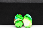 Peacock Dahlia composite pair 16x10x3mm 10ct oval cabochon - photo 3