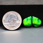 Peacock Dahlia composite pair 13x11x3mm 8ct pear cabochon - photo 1