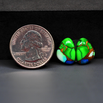 Peacock Dahlia composite pair 14x10x3mm 9.5ct freeform cabochon - photo 1
