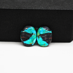 Mohave Buffalo composite pair 17x12x3mm 10.5ct oval cabochon Kingman - photo 2