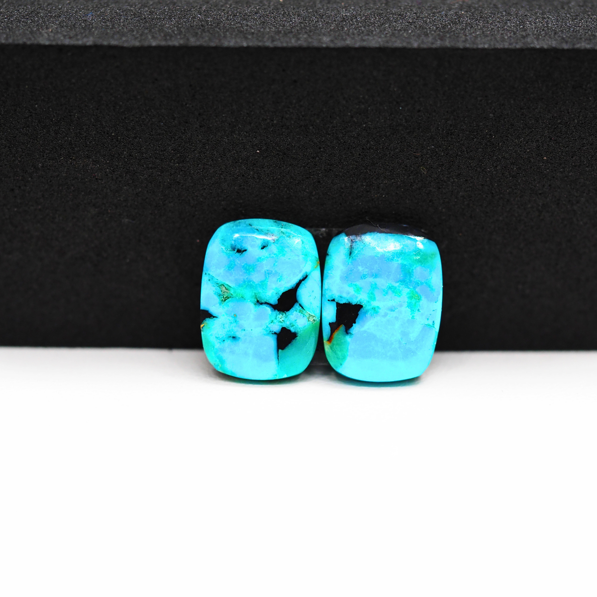 Mohave Buffalo composite pair 14x10x3mm 8ct cushion cabochon Kingman - photo 2