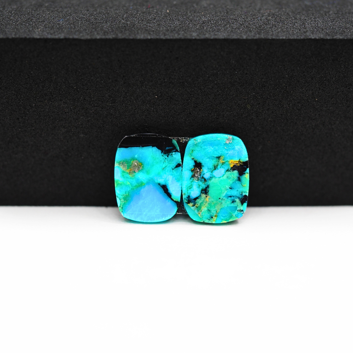 Mohave Buffalo composite pair 14x10x3mm 8ct cushion cabochon Kingman - photo 3