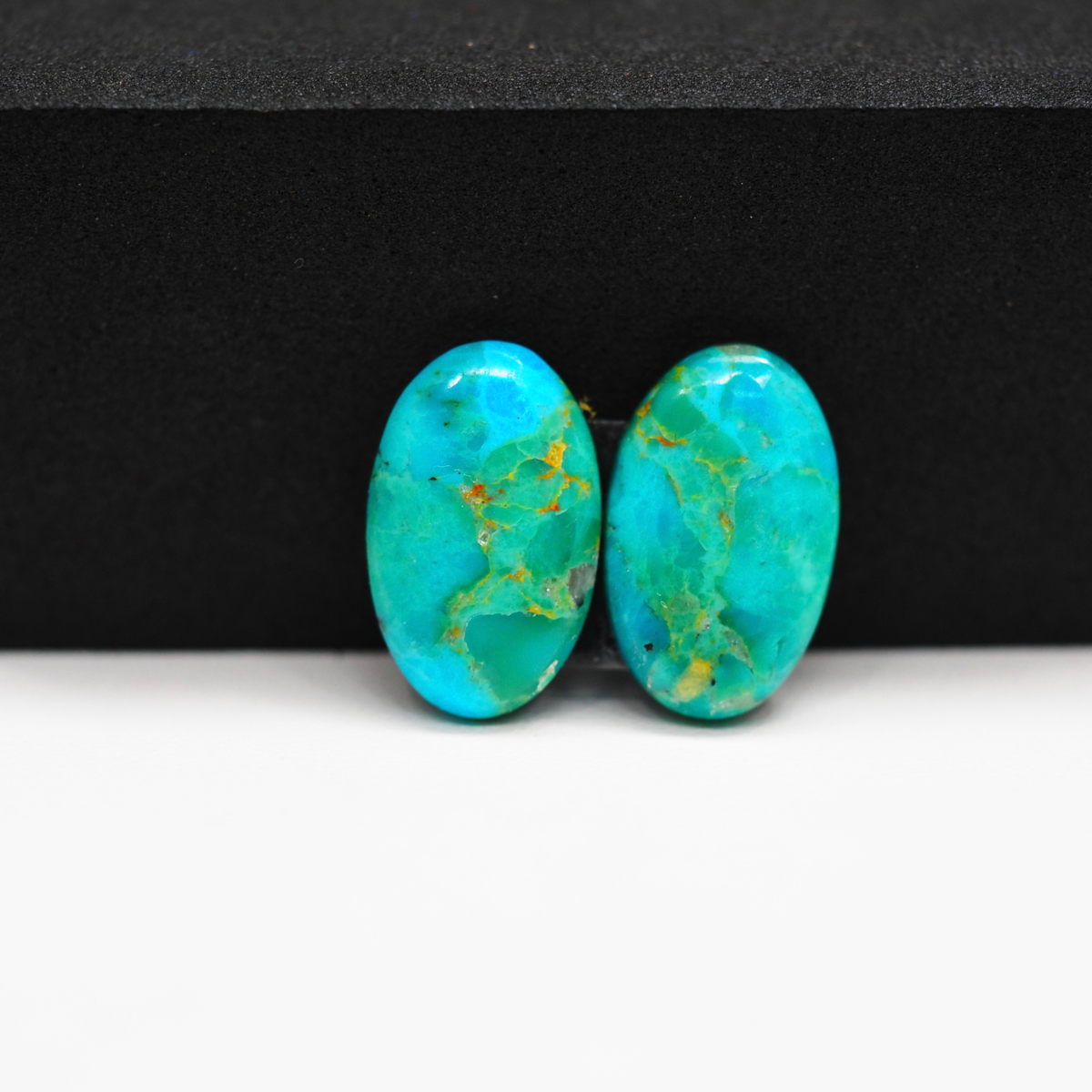 Mohave Buffalo composite pair 18x11x3mm 12ct oval cabochon Kingman - photo 2