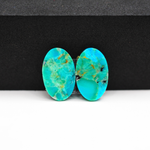 Mohave Buffalo composite pair 18x11x3mm 12ct oval cabochon Kingman - photo 3