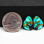 Mohave Buffalo composite pair 17x13x3mm 11ct freeform cabochon Kingman - photo 1