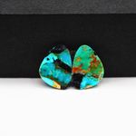 Mohave Buffalo composite pair 17x13x3mm 11ct freeform cabochon Kingman - photo 3