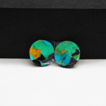 Mohave Buffalo composite pair 13x13x3mm 8.5ct round cabochon Kingman - photo 3