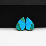 Mohave Buffalo composite pair 16x10x3mm 7.5ct pear cabochon Kingman - photo 2