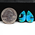 Mohave Buffalo composite pair 18x12x4mm 11.5ct pear cabochon Kingman - photo 1
