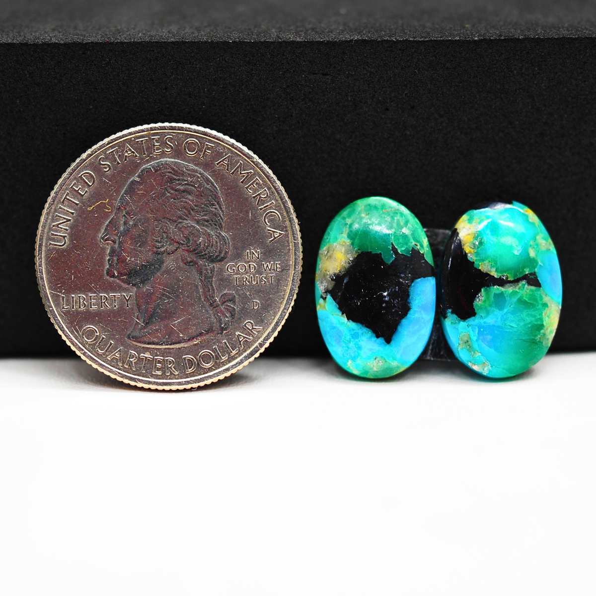 Mohave Buffalo composite pair 18x10x3mm 8.5ct oval cabochon Kingman - photo 1