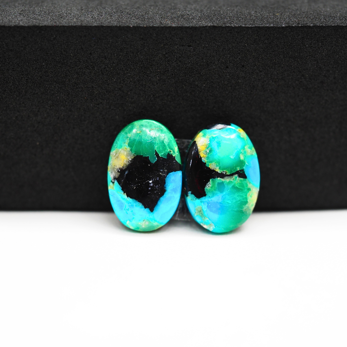 Mohave Buffalo composite pair 18x10x3mm 8.5ct oval cabochon Kingman - photo 2