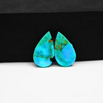Mohave Buffalo composite pair 20x12x3mm 12ct pear cabochon Kingman - photo 3
