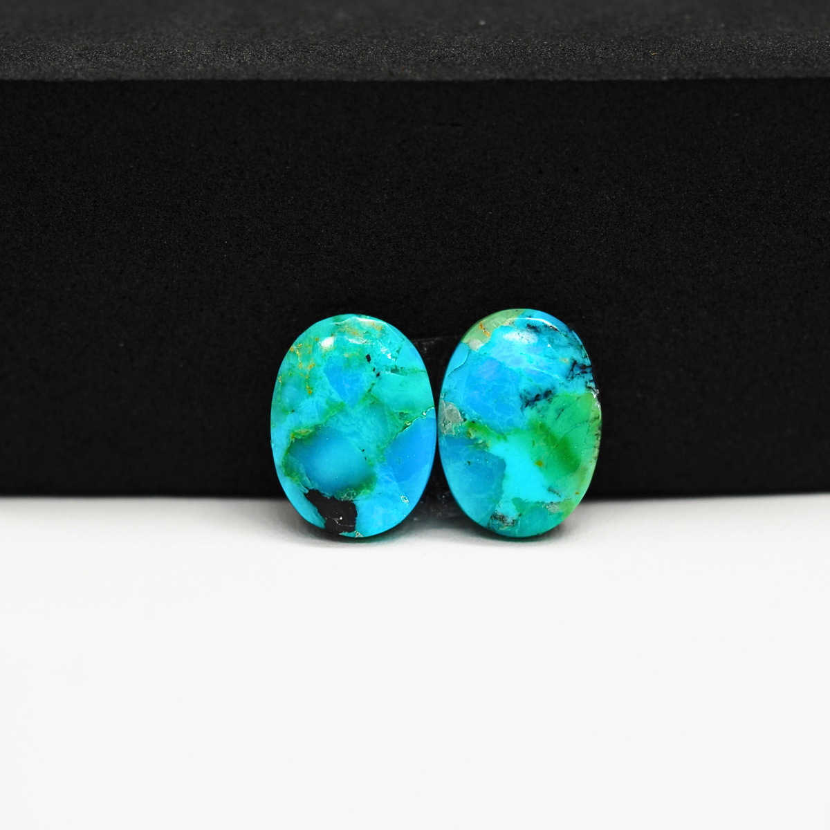 Mohave Buffalo composite pair 14x11x3mm 8.5ct oval cabochon Kingman - photo 2