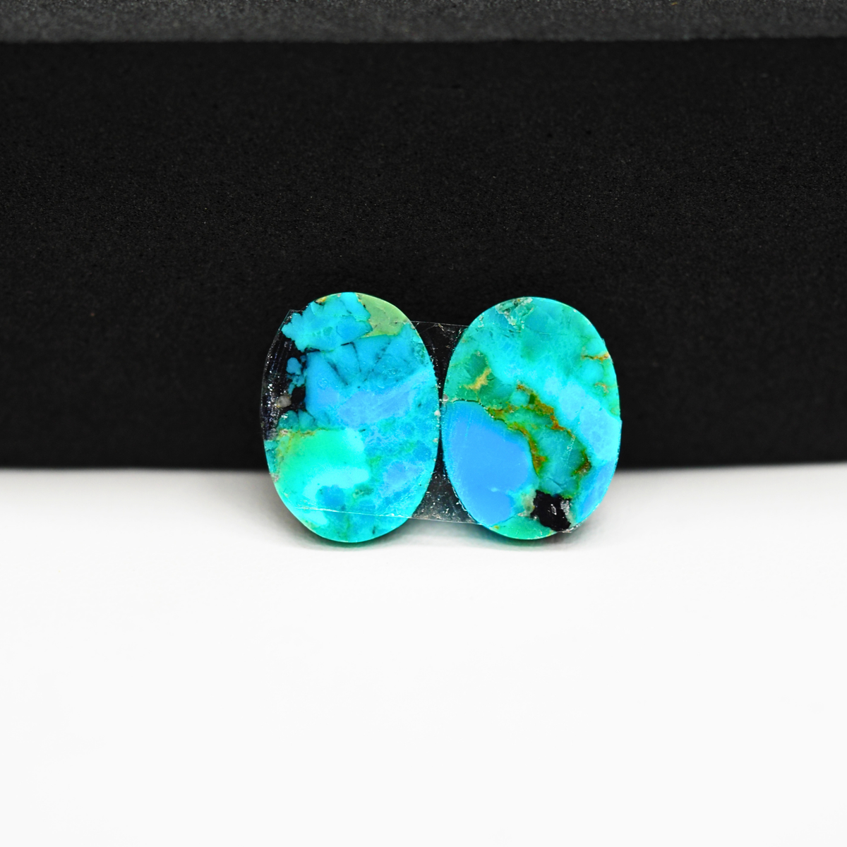 Mohave Buffalo composite pair 14x11x3mm 8.5ct oval cabochon Kingman - photo 3