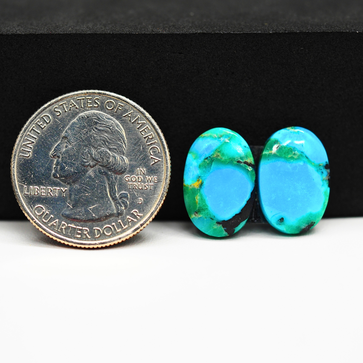 Mohave Buffalo composite pair 16x11x3mm 11.5ct oval cabochon Kingman - photo 1