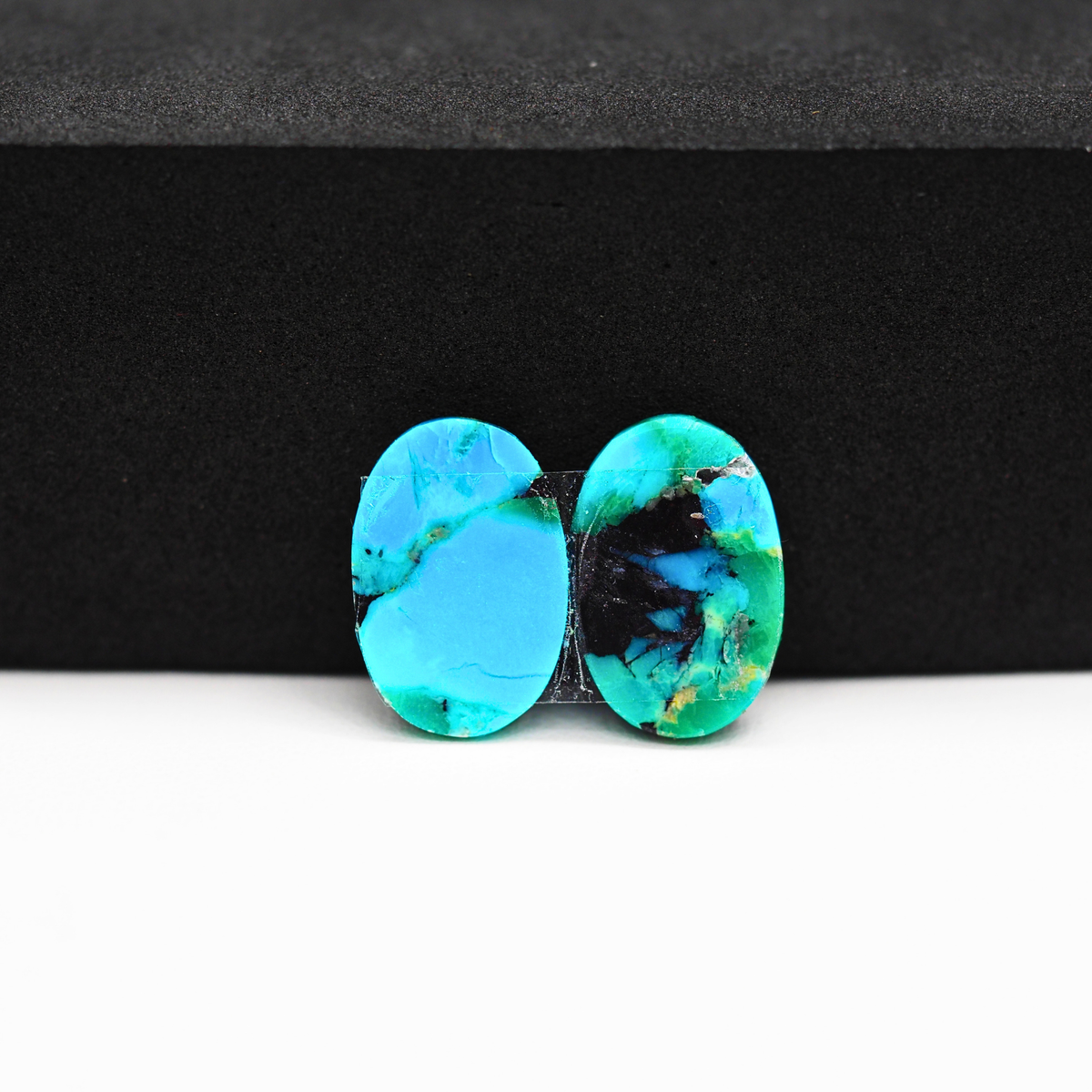 Mohave Buffalo composite pair 16x11x3mm 11.5ct oval cabochon Kingman - photo 3