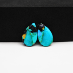 Mohave Buffalo composite pair 14x11x3mm 10.5ct pear cabochon Kingman - photo 2