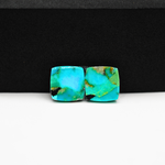 Mohave Buffalo composite pair 11x11x3mm 8ct cushion cabochon Kingman - photo 3