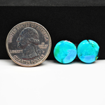 Mohave Buffalo composite pair 12x12x3mm 9ct round cabochon Kingman - photo 1