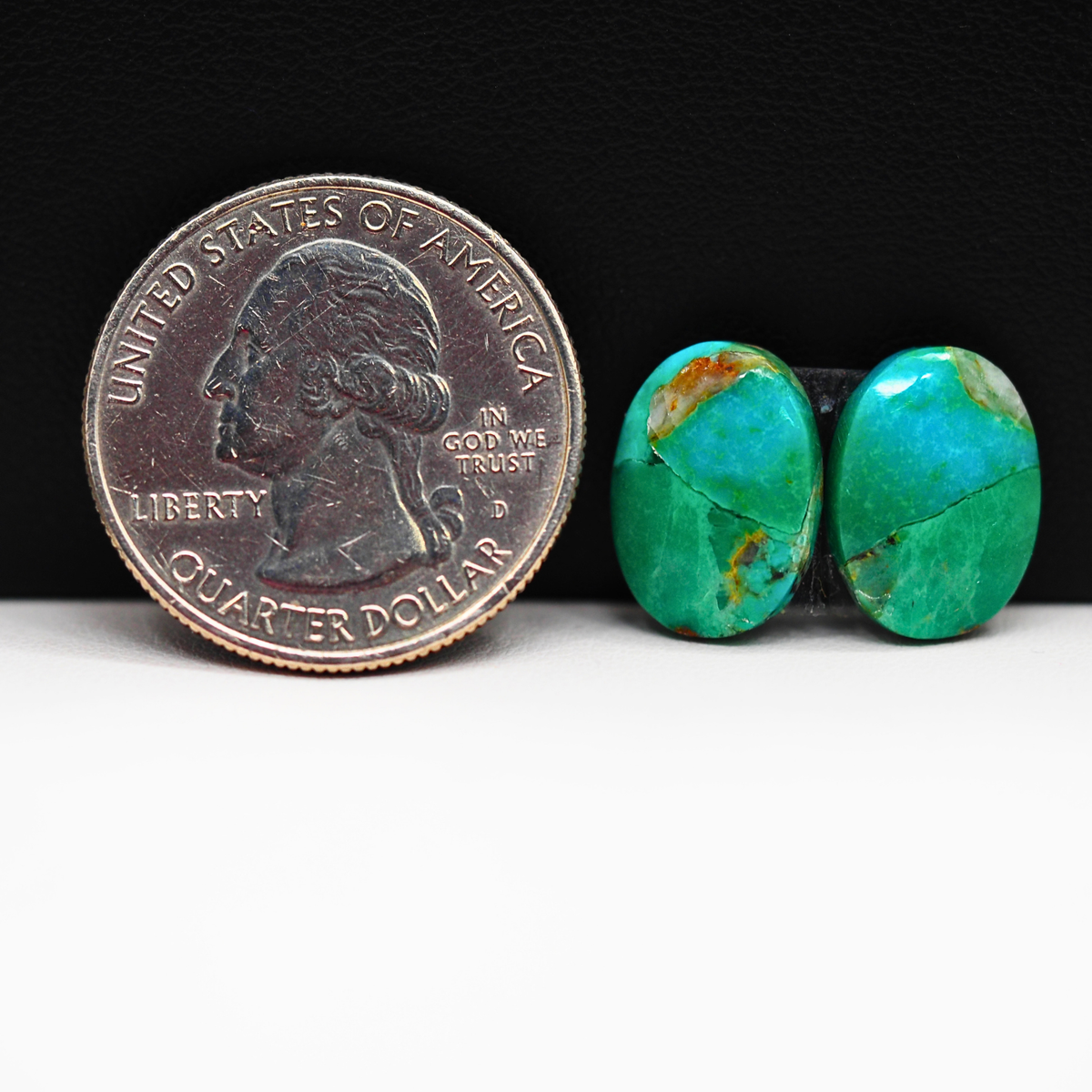 Mohave Buffalo composite pair 14x11x3mm 8.5ct oval cabochon Kingman - photo 1
