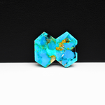 Mohave Buffalo composite pair 19x11x3mm 10.5ct hexagon cabochon Kingman - photo 3