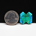 Mohave Buffalo composite pair 21x10x3mm 10.5ct hexagon cabochon Kingman - photo 1