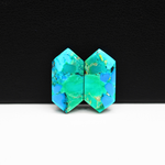 Mohave Buffalo composite pair 21x10x3mm 10.5ct hexagon cabochon Kingman - photo 2