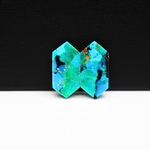 Mohave Buffalo composite pair 21x10x3mm 10.5ct hexagon cabochon Kingman - photo 3