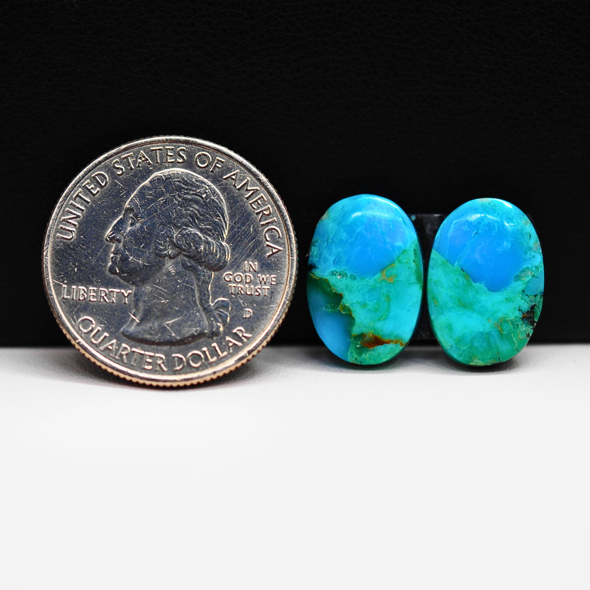 Mohave Buffalo composite pair 16x11x3mm 10.5ct oval cabochon Kingman - photo 1