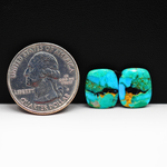 Mohave Buffalo composite pair 13x11x3mm 8ct cushion cabochon Kingman - photo 1