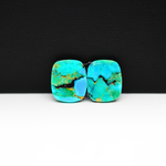 Mohave Buffalo composite pair 13x11x3mm 8ct cushion cabochon Kingman - photo 3