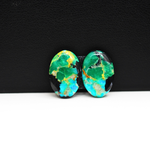 Mohave Buffalo composite pair 17x12x3mm 11ct oval cabochon Kingman - photo 2