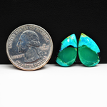 Mohave Buffalo composite pair 17x11x3mm 9.5ct pear cabochon Kingman - photo 1