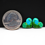 Mohave Buffalo composite pair 12x14x3mm 8ct heart cabochon Kingman - photo 1