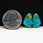 Mohave Buffalo composite pair 18x11x3mm 9ct freeform cabochon Kingman - photo 1