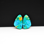 Mohave Buffalo composite pair 18x11x3mm 9ct freeform cabochon Kingman - photo 4