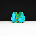 Mohave Buffalo composite pair 17x10x3mm 9ct freeform cabochon Kingman - photo 3