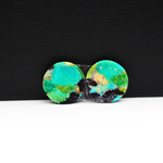 Mohave Buffalo composite pair 14x14x3mm 9.5ct round cabochon Kingman - photo 3