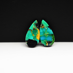 Mohave Buffalo composite pair 21x10x3mm 10.5ct pear cabochon Kingman - photo 3