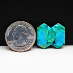 Mohave Buffalo composite pair 20x11x3mm 11ct hexagon cabochon Kingman - photo 1