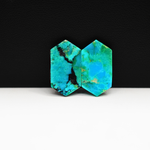 Mohave Buffalo composite pair 20x11x3mm 11ct hexagon cabochon Kingman - photo 3