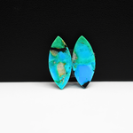 Mohave Buffalo composite pair 23x10x3mm 11ct marquise navette cabochon Kingman - photo 3