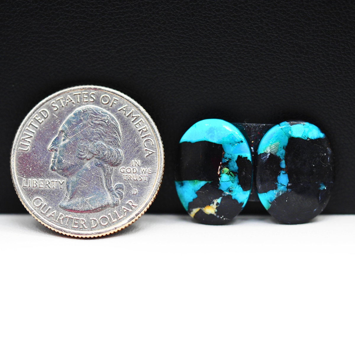 Mohave Buffalo composite pair 16x12x3mm 10ct oval cabochon Kingman - photo 1