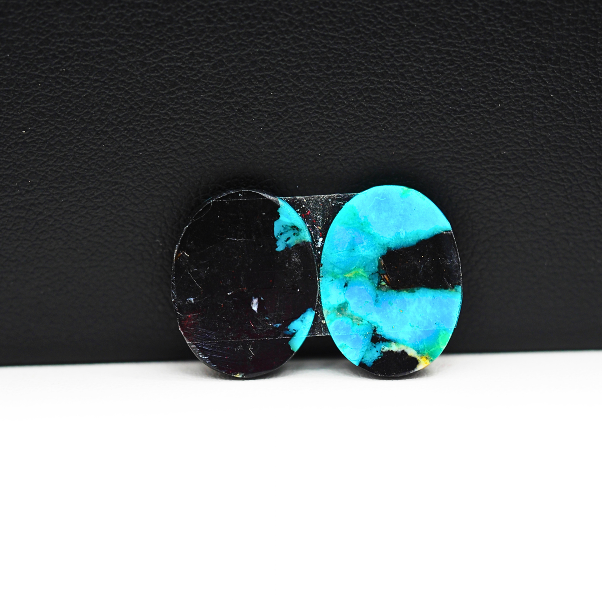 Mohave Buffalo composite pair 16x12x3mm 10ct oval cabochon Kingman - photo 3