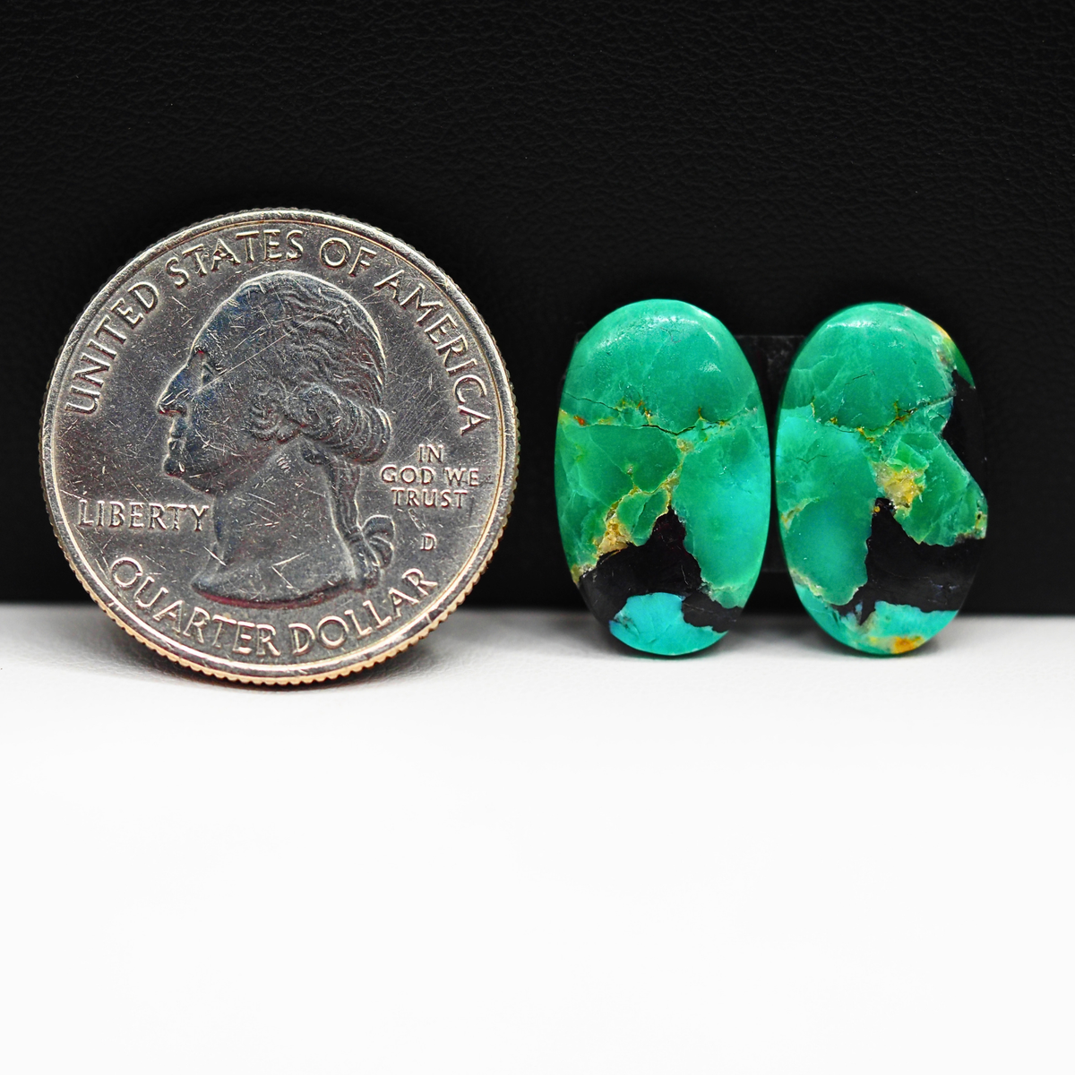 Mohave Buffalo composite pair 18x11x3mm 9ct oval cabochon Kingman - photo 1