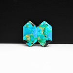 Mohave Buffalo composite pair 19x11x3mm 9ct hexagon cabochon Kingman - photo 2
