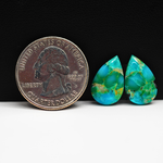 Mohave Buffalo composite pair 17x11x3mm 9.5ct pear cabochon Kingman - photo 1