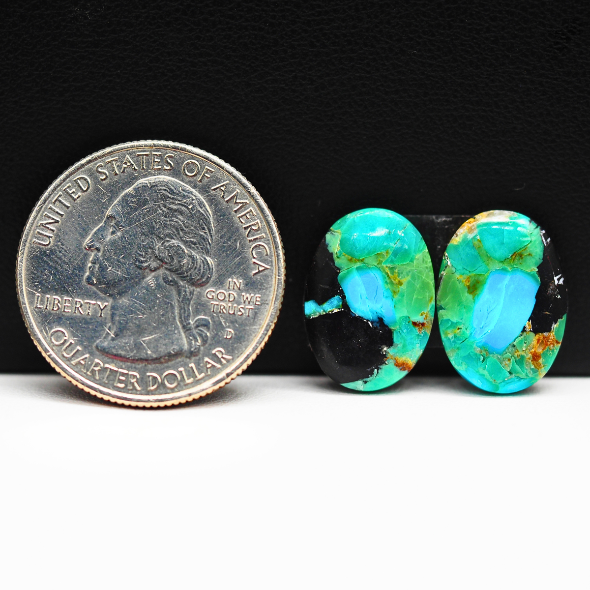 Mohave Buffalo composite pair 16x12x3mm 10ct oval cabochon Kingman - photo 1