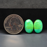 Mohave Mojave turquoise composite pair 17x11x3mm 8.5ct oval cabochon Kingman - photo 1